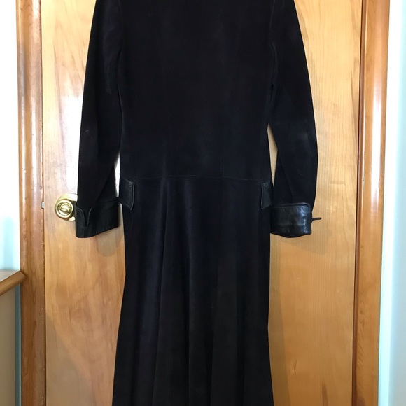 Vintage Gucci Suede & Leather Dress Coat - Picture 10 of 11